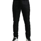 Black Stripes Nylon Skinny Men Jogger Pants