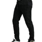 Black Stripes Nylon Skinny Men Jogger Pants
