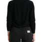 Black Cardigan Cashmere Long Sleeves Sweater