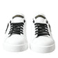 White Black Portofino Leather Shoes Sneakers