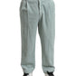 Light Blue Corduroy Straight Cotton Pants