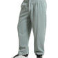 Light Blue Corduroy Straight Cotton Pants