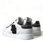 White Black Portofino Leather Shoes Sneakers