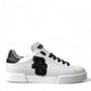 White Black Portofino Leather Shoes Sneakers