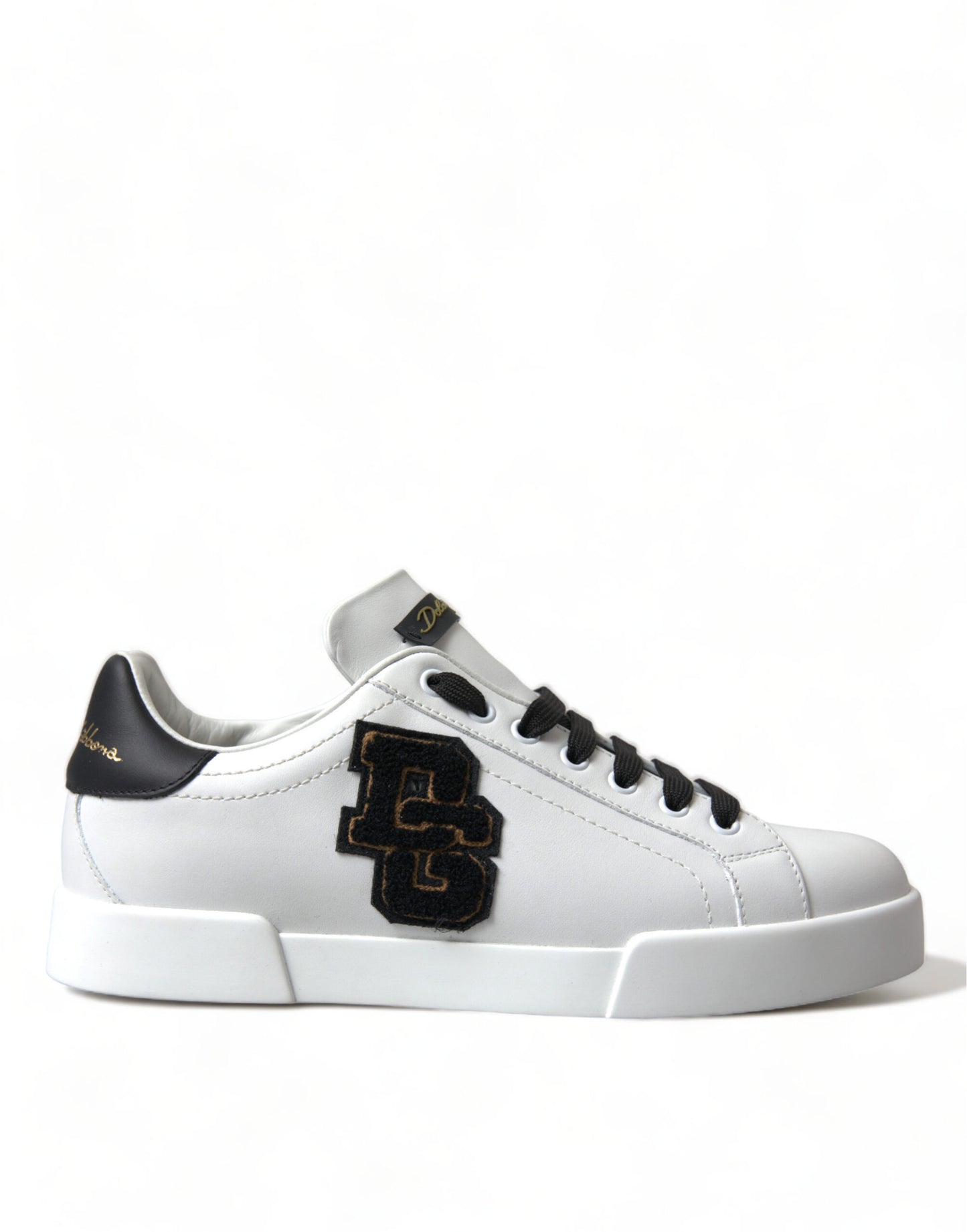 White Black Portofino Leather Shoes Sneakers