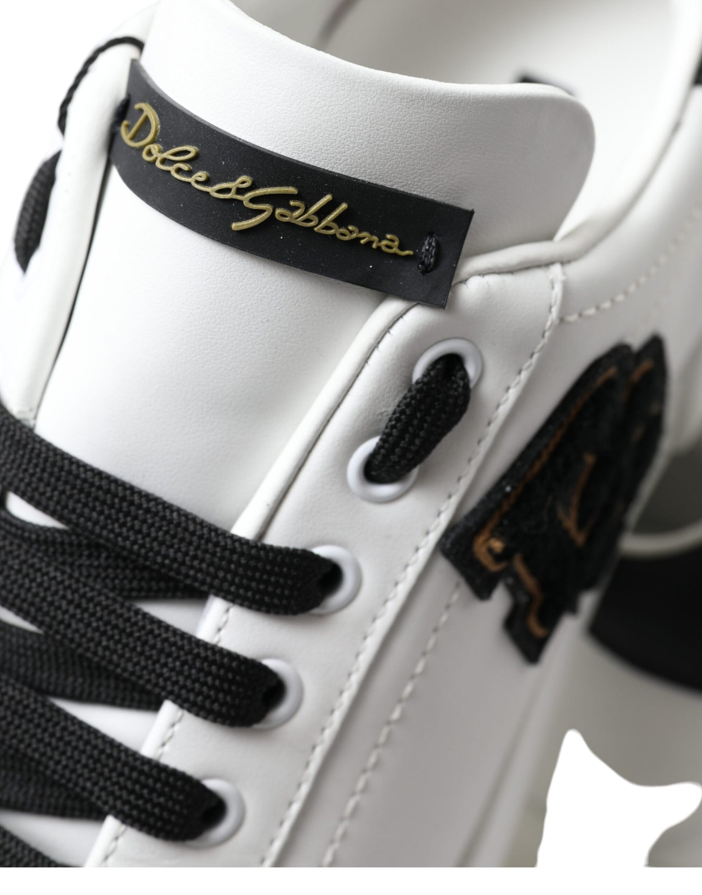 White Black Portofino Leather Shoes Sneakers