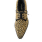 Elegant Gold Black Suede Derby Dress Shoes