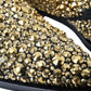Elegant Gold Black Suede Derby Dress Shoes