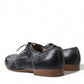 Black Leather Lace Up Formal Derby Dress Shoes