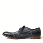 Black Leather Lace Up Formal Derby Dress Shoes