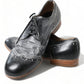 Black Leather Lace Up Formal Derby Dress Shoes