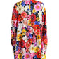Multicolor Floral Ascot Collared Blouse Top