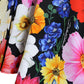 Multicolor Floral Ascot Collared Blouse Top