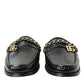 Black Leather Visconti Slippers Dress Shoes