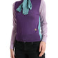 Multicolor Bow Fastening Pullover Sweater