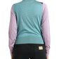 Multicolor Bow Fastening Pullover Sweater
