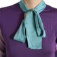 Multicolor Bow Fastening Pullover Sweater