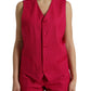 Red MARTINI Wool Slim Fit 3 Piece Suit