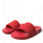 Red Rubber Summer Beach Slides Sandals