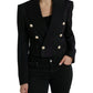 Black Striped SICILIA Double Breasted Jacket