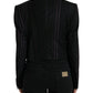 Black Striped SICILIA Double Breasted Jacket