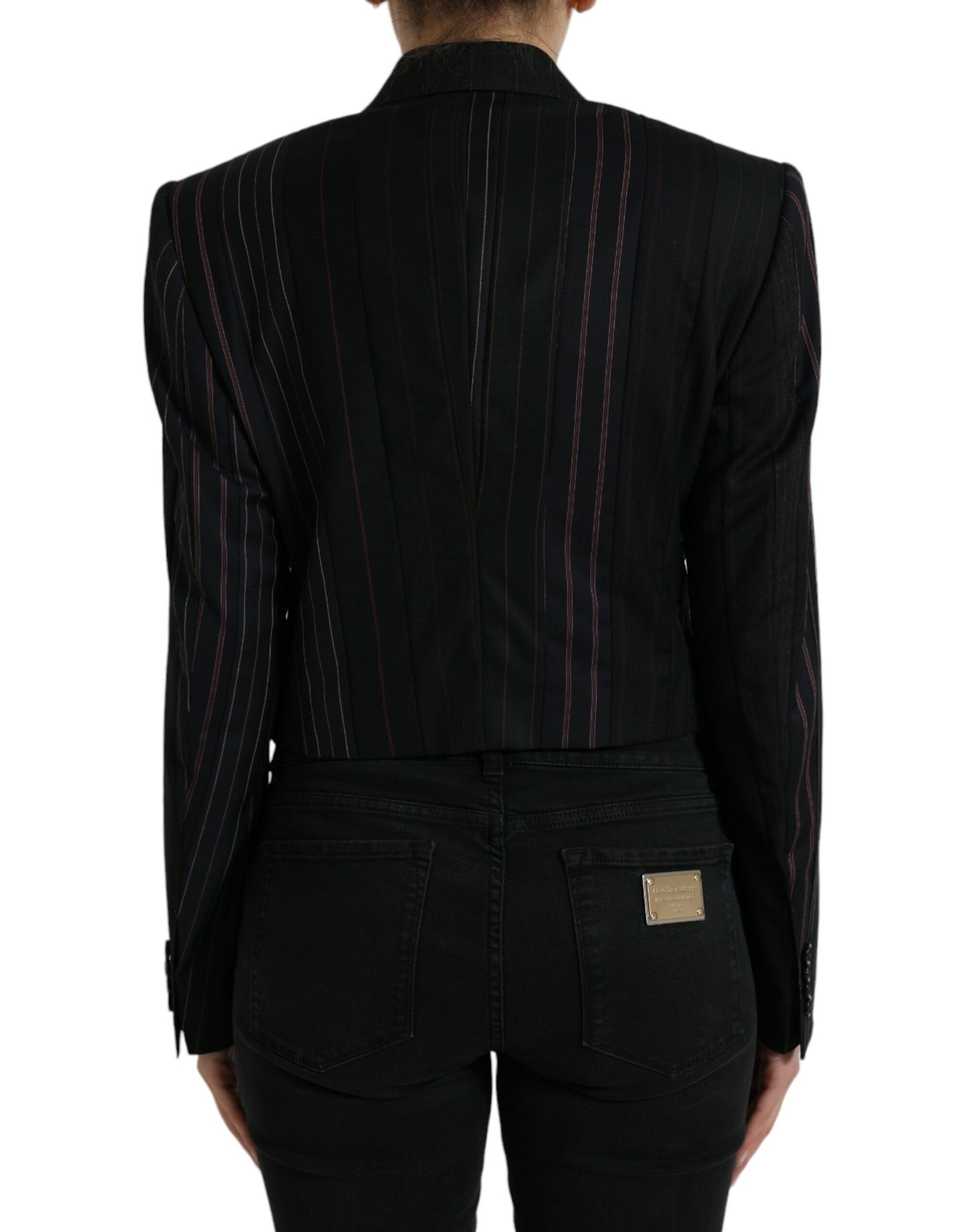 Black Striped SICILIA Double Breasted Jacket