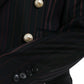Black Striped SICILIA Double Breasted Jacket