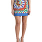 Multicolor Carretto Cotton High Waist Skirt