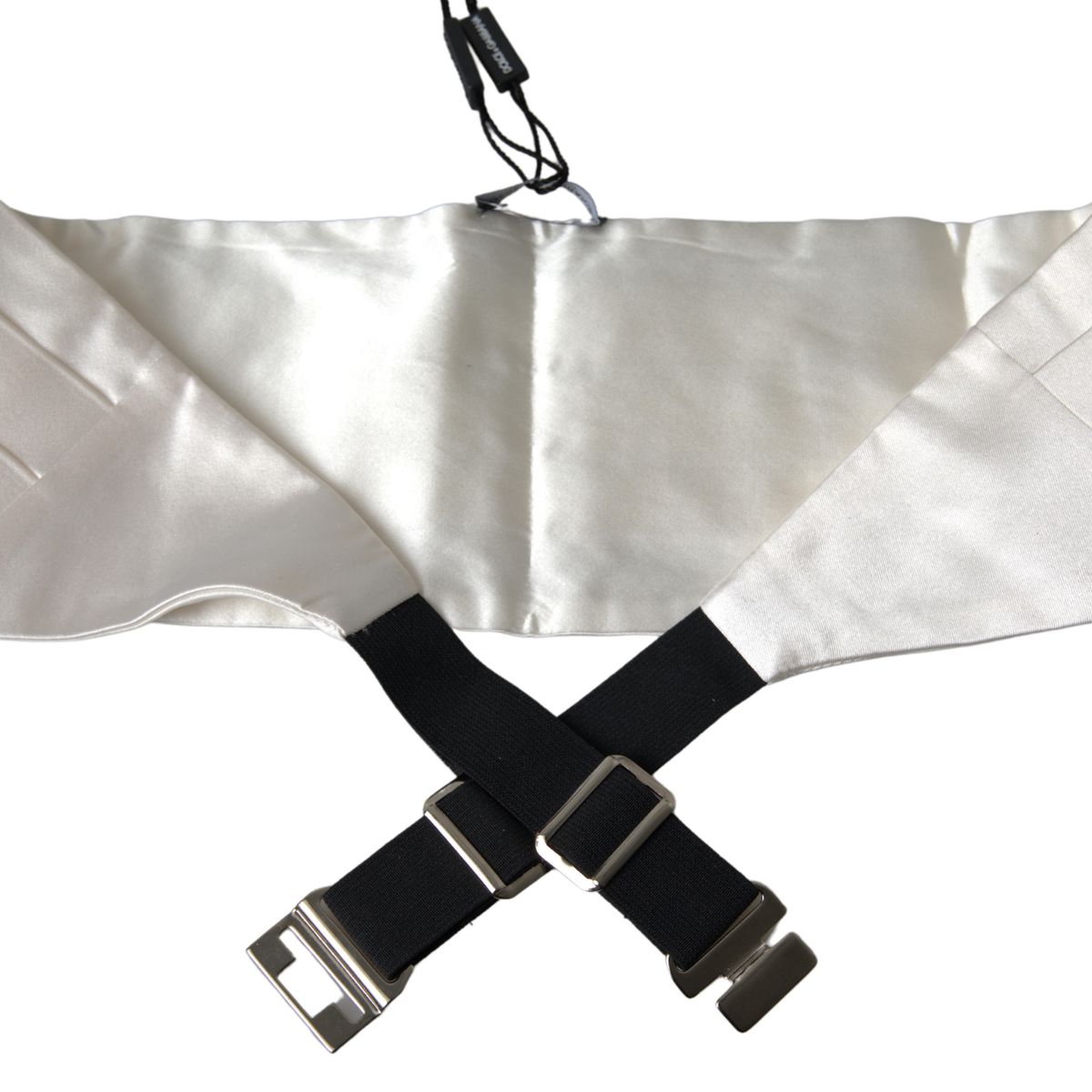 Elegant White Silk Cummerbund