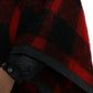 Black Red Buffalo Check Hooded Poncho Jacket