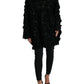 Black Sequined Embellished Pullover Sweater