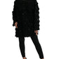 Black Sequined Embellished Pullover Sweater