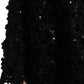 Black Sequined Embellished Pullover Sweater