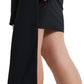Black Viscose High Waist Fitted Mini Skirt