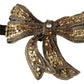 Gold Crystal Embellished Silk Bowtie