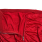 Red Viscose High Waist Fitted Pleated Skirt