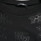 Black Pullover Floral Logo Applique Sweater