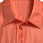 Peach Long Sleeve Button Down Blouse Top