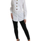 White Cotton Crystals Embellished Shirt Top