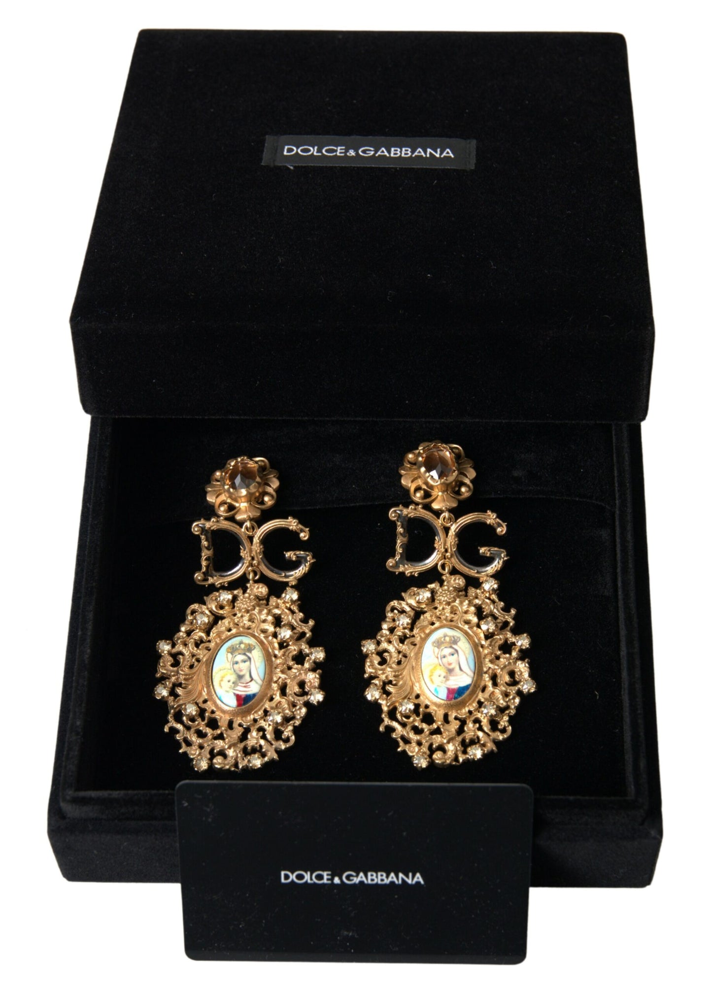 Elegant Gold Crystal Clip-On Earrings