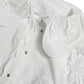 White Cotton Lace Trim Collared Blouse Top