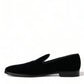 Black Velvet Loafers Formal Shoes