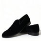 Black Velvet Loafers Formal Shoes