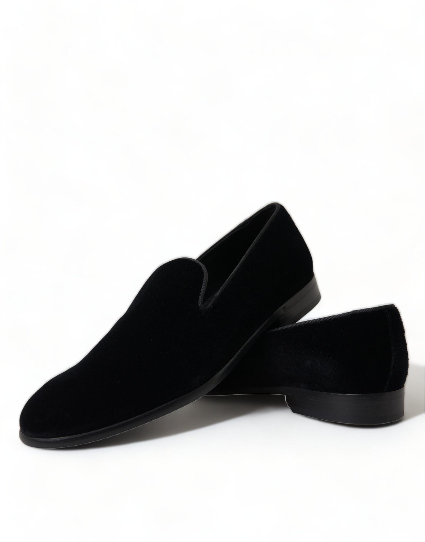 Black Velvet Loafers Formal Shoes