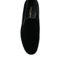 Black Velvet Loafers Formal Shoes