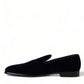 Blue Velvet Formal Loafers Dress Shoes