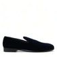 Blue Velvet Formal Loafers Dress Shoes