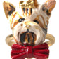 Golden Canine Chic Resin & Brass Ring