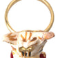 Golden Canine Chic Resin & Brass Ring
