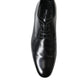 Elegant Black Leather Lace-Up Derby Shoes